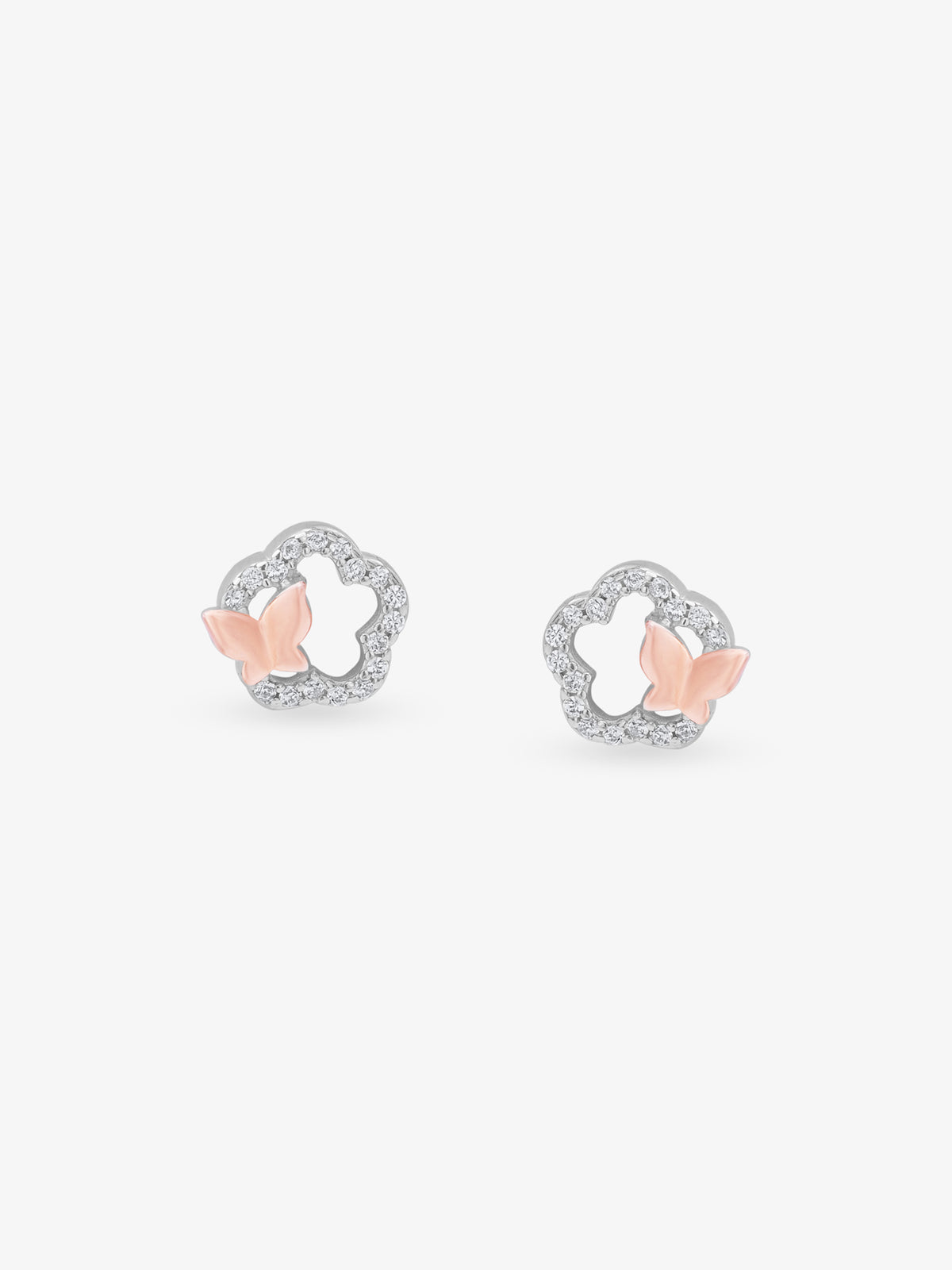SIJA 925 Silver Celestial Butterfly Stud elegant sterling silver jewellery accessory front view