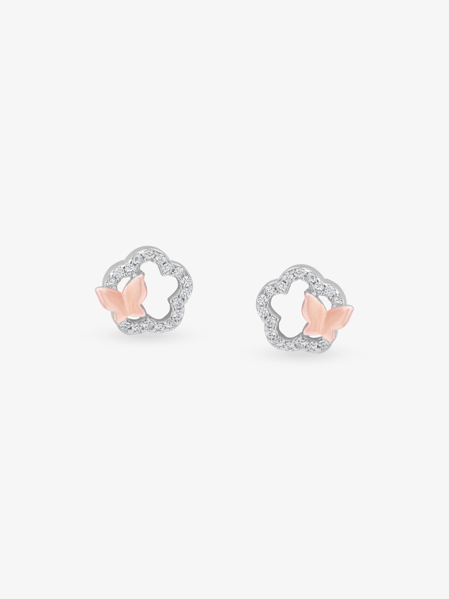 SIJA 925 Silver Celestial Butterfly Stud elegant sterling silver jewellery accessory front view