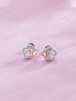 Detailed close up of SIJA 925 Silver Celestial Butterfly Stud showing celestial butterfly wings and handcrafted silver finish