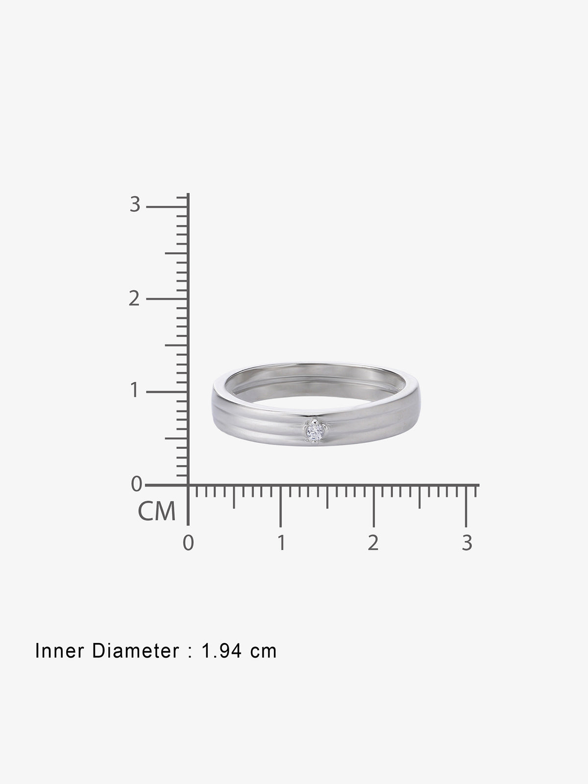Inner band of SIJA Classic Band Men Ring showing BIS 925 hallmark stamp certified sterling silver jewellery made in India
