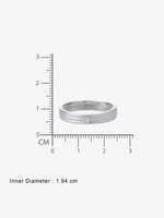 Inner band of SIJA Classic Band Men Ring showing BIS 925 hallmark stamp certified sterling silver jewellery made in India
