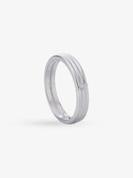 Side profile of SIJA 925 sterling silver Classic Band Men Ring showing polished edges and durable sterling silver construction