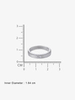 Inner band of SIJA Classic Band Women Ring showing BIS 925 hallmark stamp certified sterling silver jewellery made in India