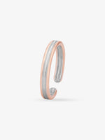 Side profile of SIJA 925 Silver Classic Dual Tone Toe Ring highlighting durable sterling silver craftsmanship and minimalist accents