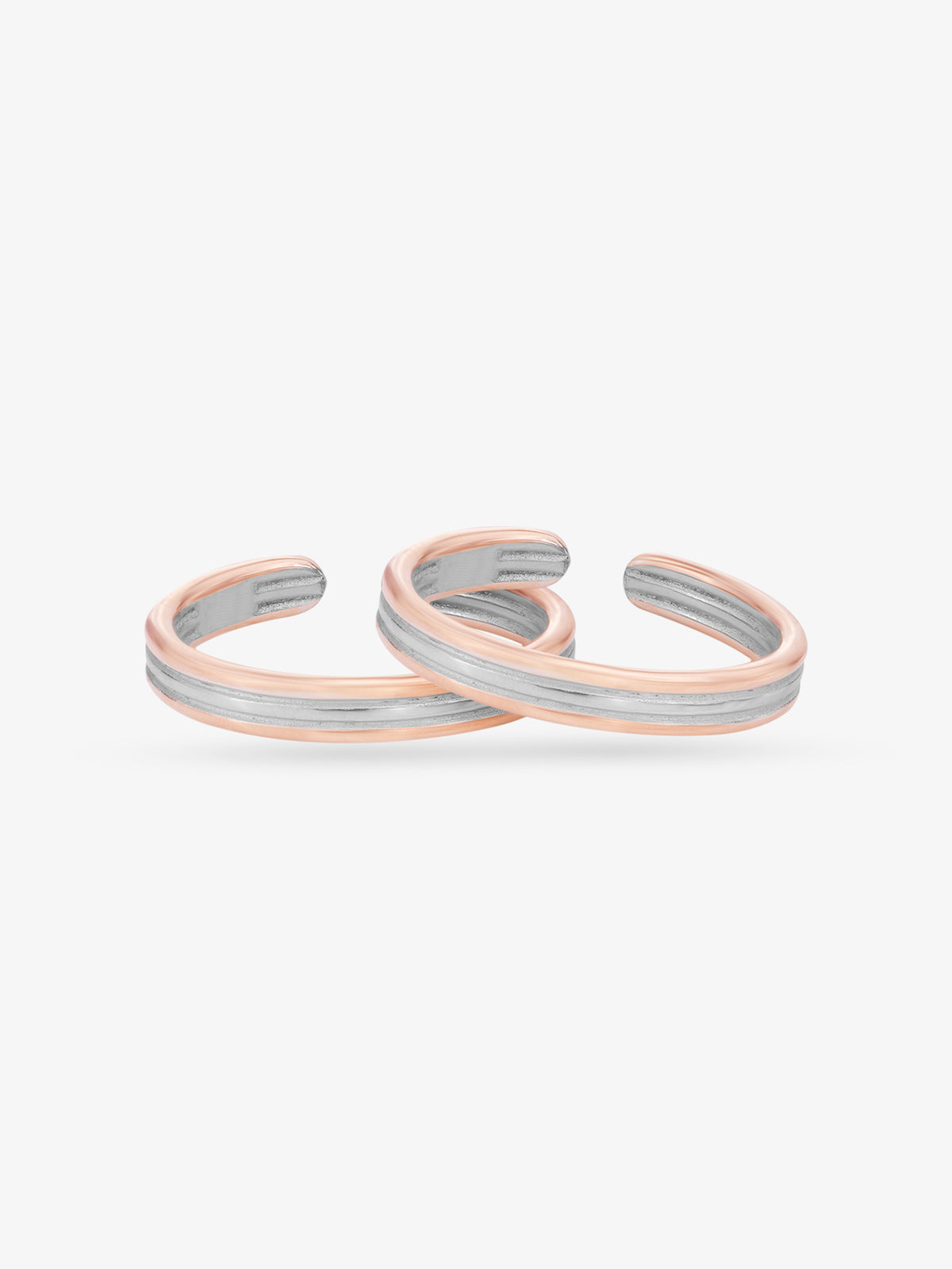 SIJA 925 Silver Classic Dual Tone Toe Ring elegant sterling silver jewellery accessory front view