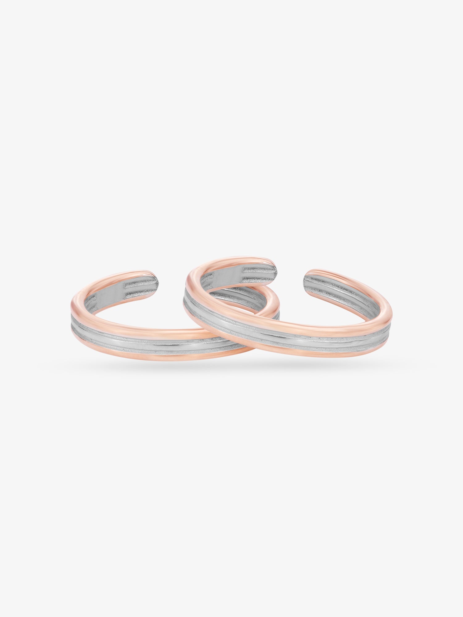 SIJA 925 Silver Classic Dual Tone Toe Ring elegant sterling silver jewellery accessory front view