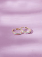 Detailed close up of SIJA 925 Silver Classic Dual Tone Toe Ring showing timeless two‑tone finish handcrafted in silver