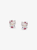 SIJA 925 Silver Classic Hello Kitty Stud sterling silver jewellery playful kids design full front hero view accessory