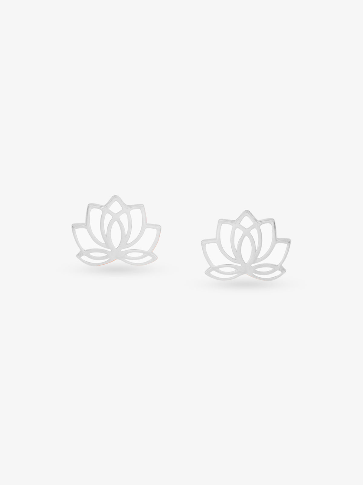 SIJA 925 Silver Classic Lotus Studs sterling silver jewellery elegant lotus design full front hero view accessory