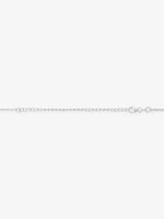 Side view of SIJA 925 Silver Classic Tennis Necklace highlighting sleek silver setting with continuous tennis stone charm