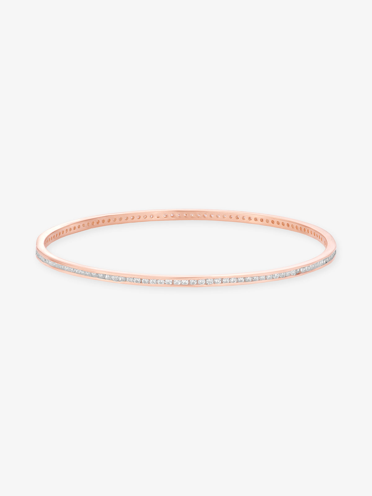 SIJA 925 Silver Classic White Stone Bangle sterling silver jewellery elegant design full front hero view accessory