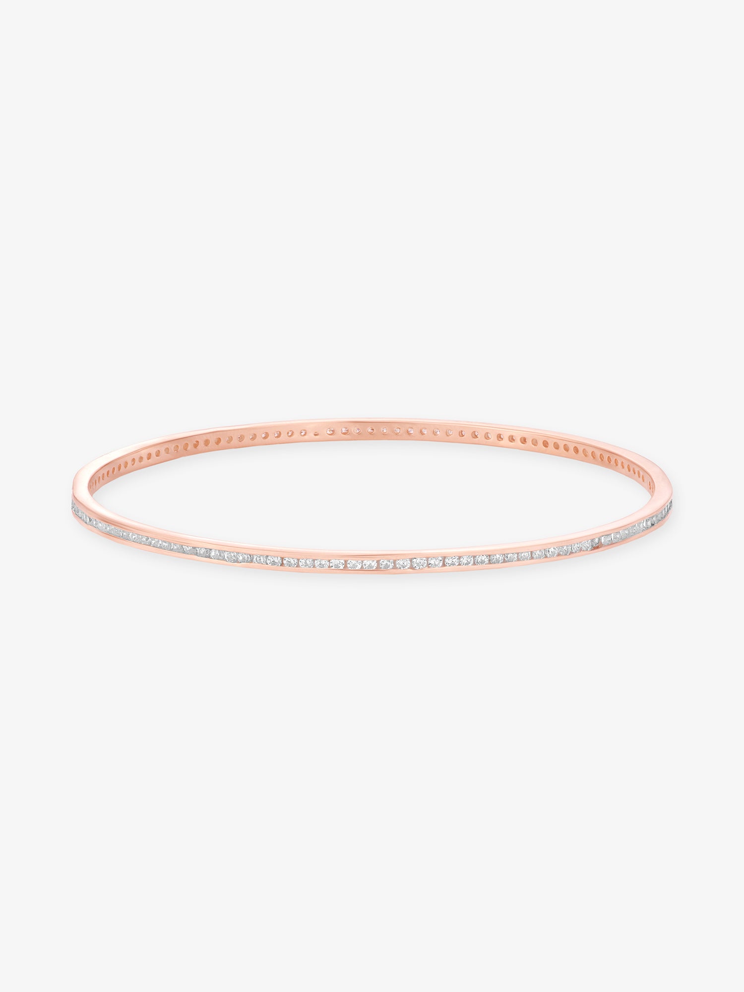 SIJA 925 Silver Classic White Stone Bangle sterling silver jewellery elegant design full front hero view accessory