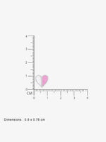 Reverse of SIJA Classic Dual Tone Heart Stud showing BIS 925 hallmark stamp certified sterling silver jewellery authenticity and quality assurance