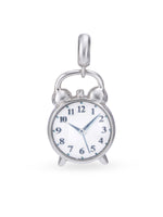 Hero shot SIJA 925 silver jewellery clock charm BIS hallmarked elegant timeless accessory perfect for weddings festive wear and gifting