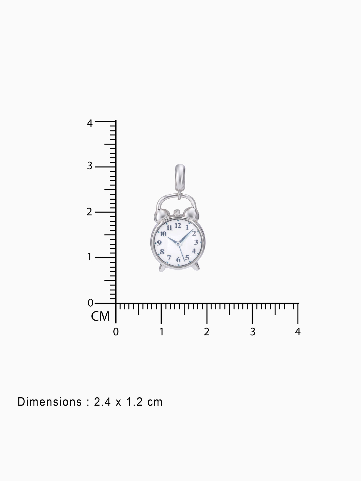 BIS hallmark view SIJA 925 silver jewellery clock charm certified premium accessory elegant timeless design for gifting and celebrations
