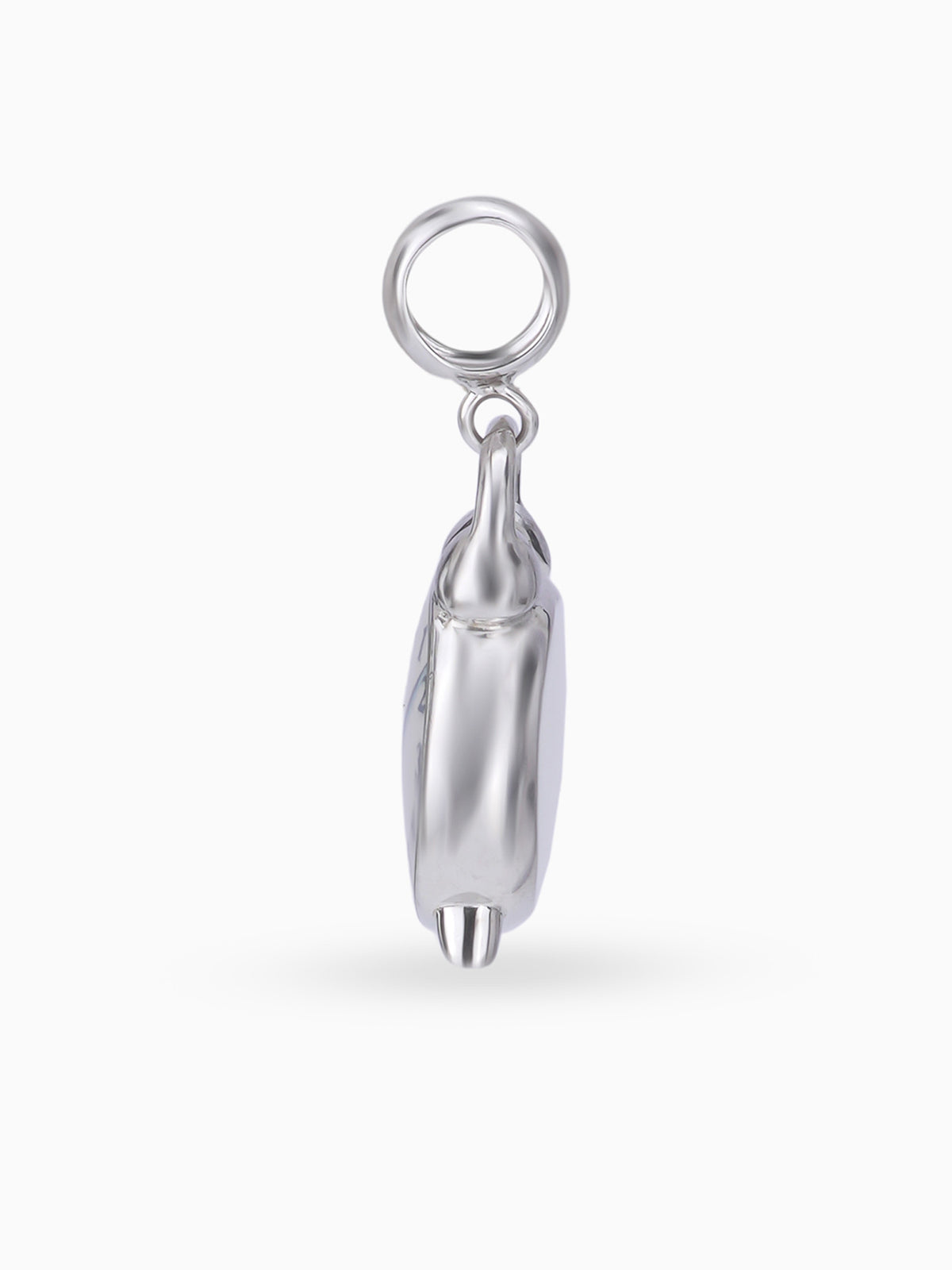 Side view SIJA 925 silver jewellery clock charm stylish handcrafted accessory perfect for weddings parties anniversaries and festive wear