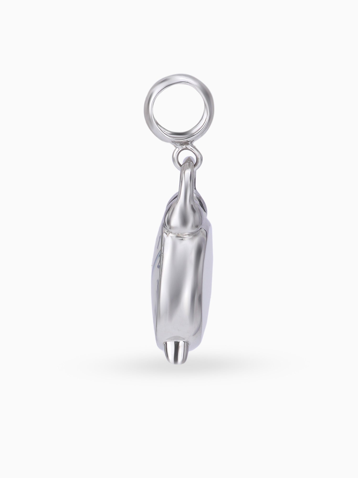 Side view SIJA 925 silver jewellery clock charm stylish handcrafted accessory perfect for weddings parties anniversaries and festive wear