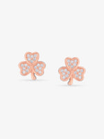 SIJA 925 Silver Clover Bloom Stud elegant sterling silver womens jewellery accessory front vie
