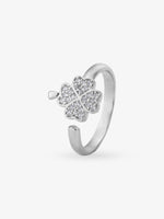 SIJA 925 Silver Clover Bloom Toe Ring sterling silver jewellery elegant front view traditional accessory for women