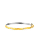 Detailed close up of SIJA 925 Silver Dual Tone Constellation Stone Cuff Bracelet showing dual tone finish and constellation stone accents