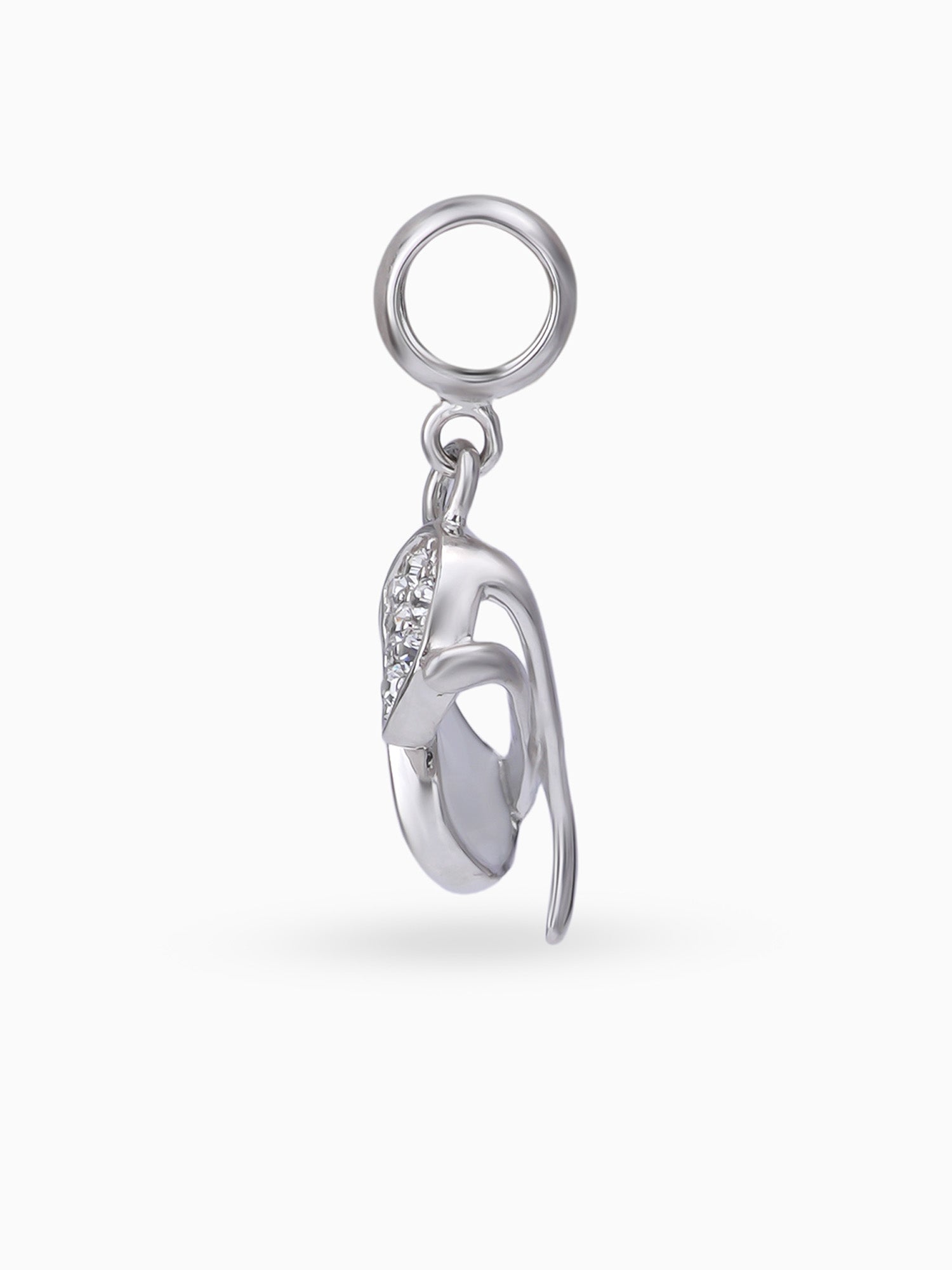 Side view SIJA 925 silver jewellery coolers charm stylish handcrafted accessory perfect for parties anniversaries and festive wear