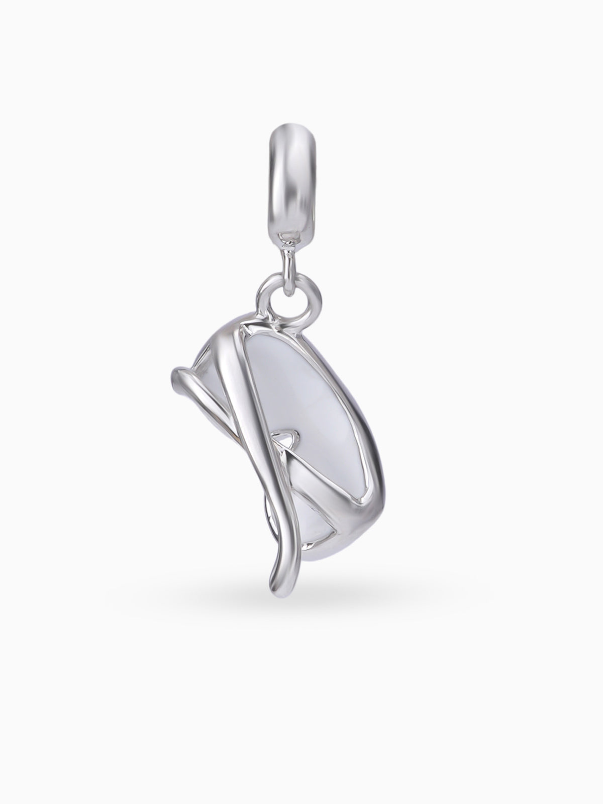 Side view SIJA 925 silver jewellery coolers charm stylish handcrafted accessory perfect for parties anniversaries and festive wear