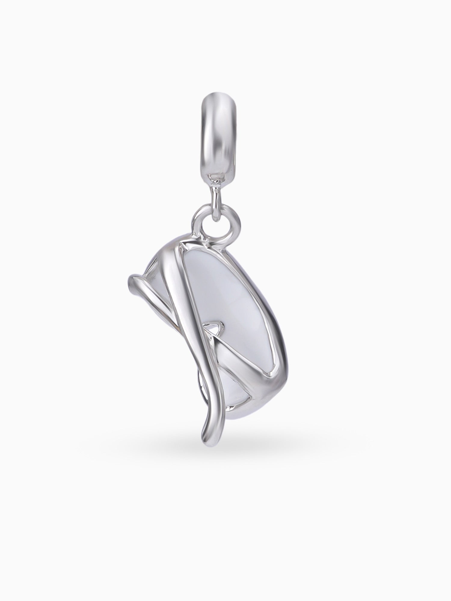 Side view SIJA 925 silver jewellery coolers charm stylish handcrafted accessory perfect for parties anniversaries and festive wear