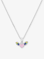 Close‑up of SIJA 925 Silver Cupid’s Heart Pendant with Chain showing delicate heart motif handcrafted sterling silver jewellery timeless accessory