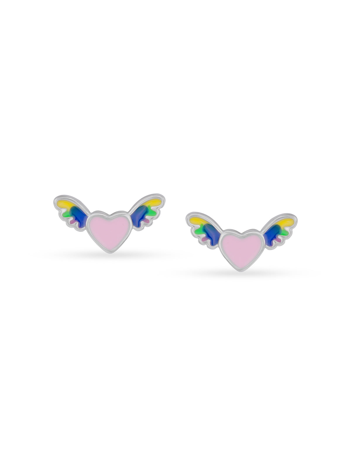 Close‑up of SIJA 925 Silver Cupid’s Heart Stud showing delicate heart motif handcrafted sterling silver jewellery timeless accessory for daily wear