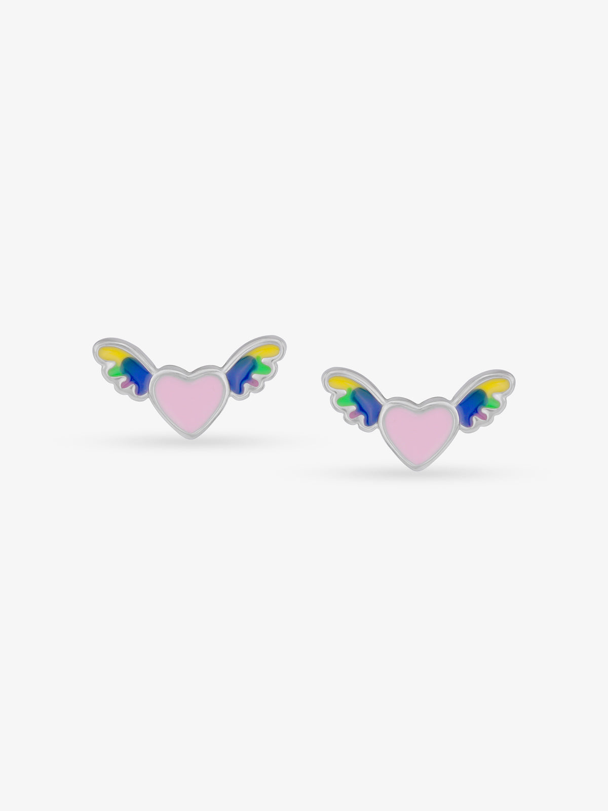 SIJA 925 Silver Cupid’s Heart Stud sterling silver jewellery romantic heart design full front hero view accessory