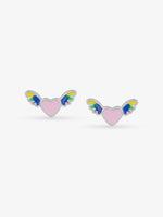 SIJA 925 Silver Cupid’s Heart Stud sterling silver jewellery romantic heart design full front hero view accessory