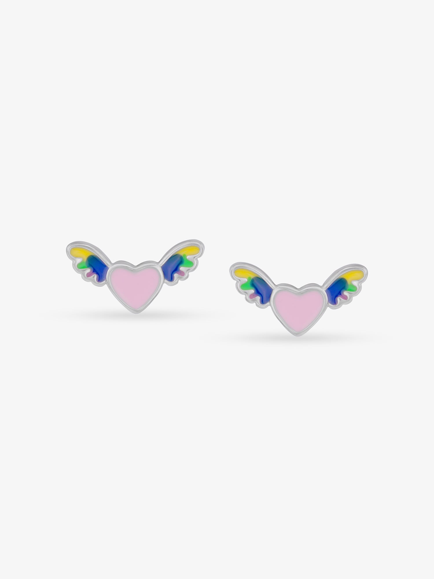 SIJA 925 Silver Cupid’s Heart Stud sterling silver jewellery romantic heart design full front hero view accessory