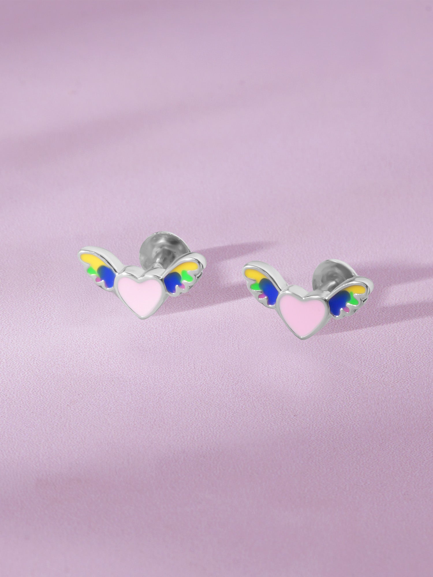 Close‑up of SIJA 925 Silver Cupid’s Heart Stud showing delicate heart motif handcrafted sterling silver jewellery timeless accessory for daily wear