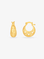 Detailed close up of SIJA 925 Silver Dew Drops Hoop Earrings highlighting delicate dew drop charm craftsmanship