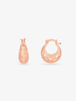 Detailed close up of SIJA 925 Silver Dew Drops Hoop Earrings highlighting delicate dew drop charm craftsmanship