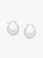 SIJA 925 Silver Dew Drops Hoop Earrings sterling silver jewellery elegant hero shot