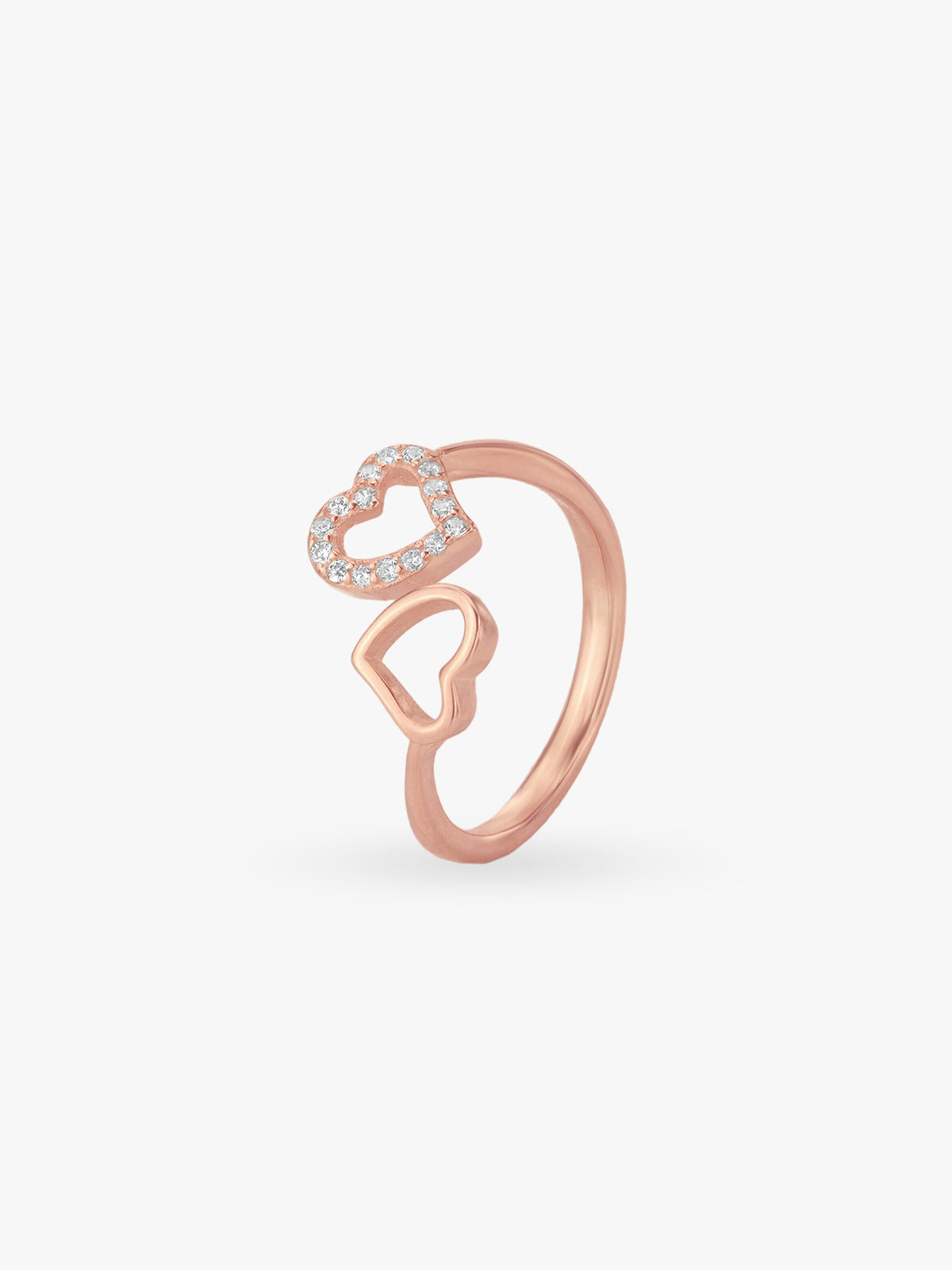 Side profile of SIJA 925 Silver Double Heart Stone Toe Rings showing durable sterling silver band artistry
