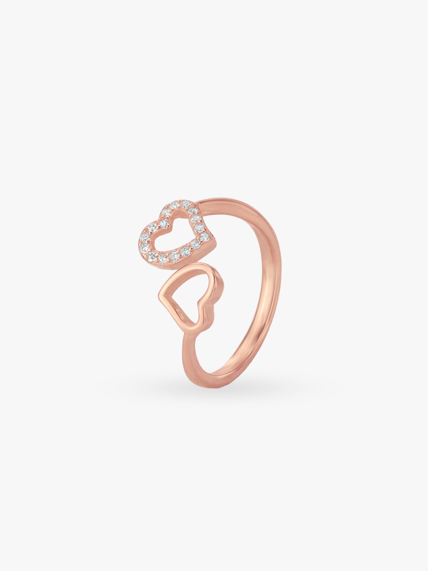 Side profile of SIJA 925 Silver Double Heart Stone Toe Rings showing durable sterling silver band artistry