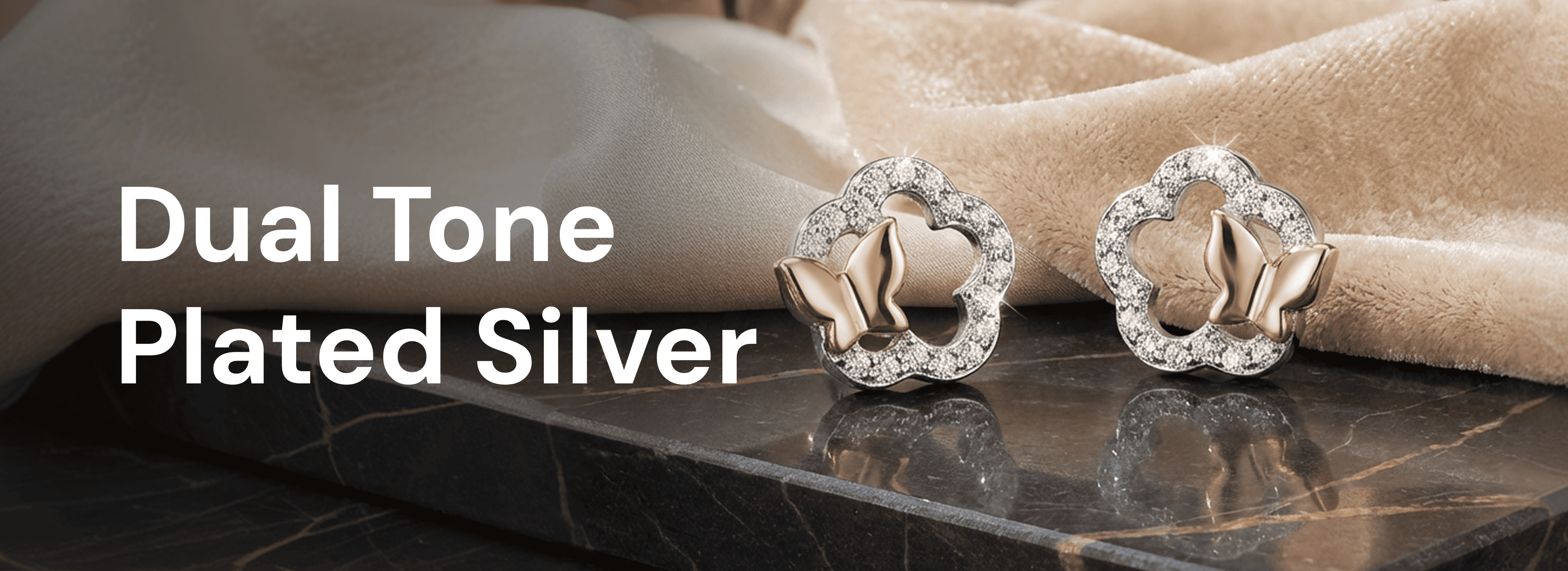 SIJA Dual Tone Plated Silver jewellery 925 sterling silver stylish modern design versatile accessory daily wear festive gifting BIS hallmarked