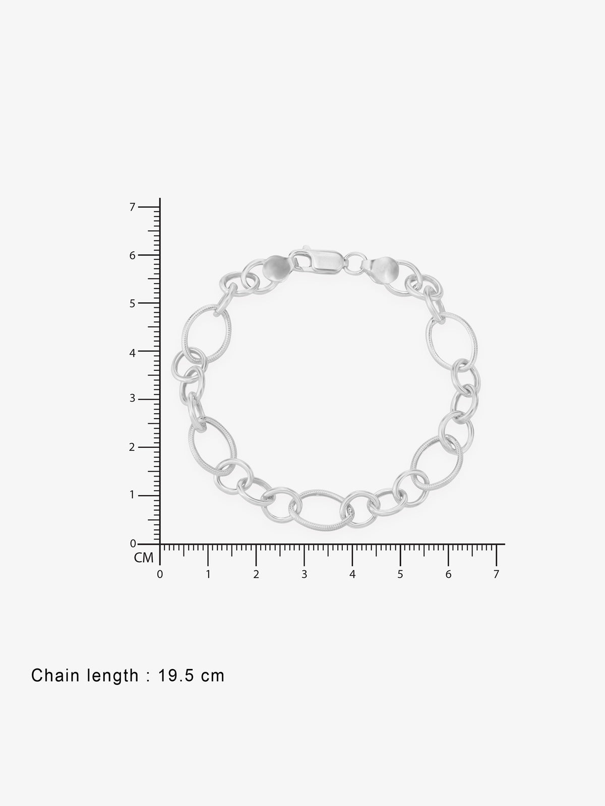 Reverse of SIJA 925 Silver Egg Ring Men’s Chain Bracelet showing BIS 925 hallmark stamp certified sterling silver jewellery authenticity