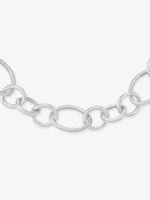 Close‑up of SIJA 925 Silver Egg Ring Men’s Chain Bracelet showing intricate chain links handcrafted sterling silver jewellery durable design