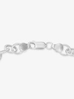 Side profile of SIJA 925 Silver Egg Ring Men’s Chain Bracelet sterling silver jewellery elegant accessory durable construction polished edges