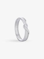 Side profile of SIJA 925 sterling silver Embrace Men Ring showing polished edges and durable sterling silver construction