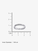 Inner band of SIJA Embrace Women Ring showing BIS 925 hallmark stamp certified sterling silver jewellery made in India