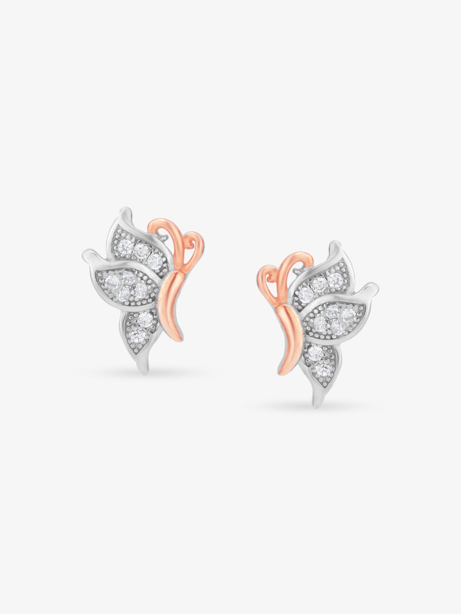 SIJA 925 Silver Enchanted Wings Butterfly Stud elegant sterling silver womens jewellery accessory front view