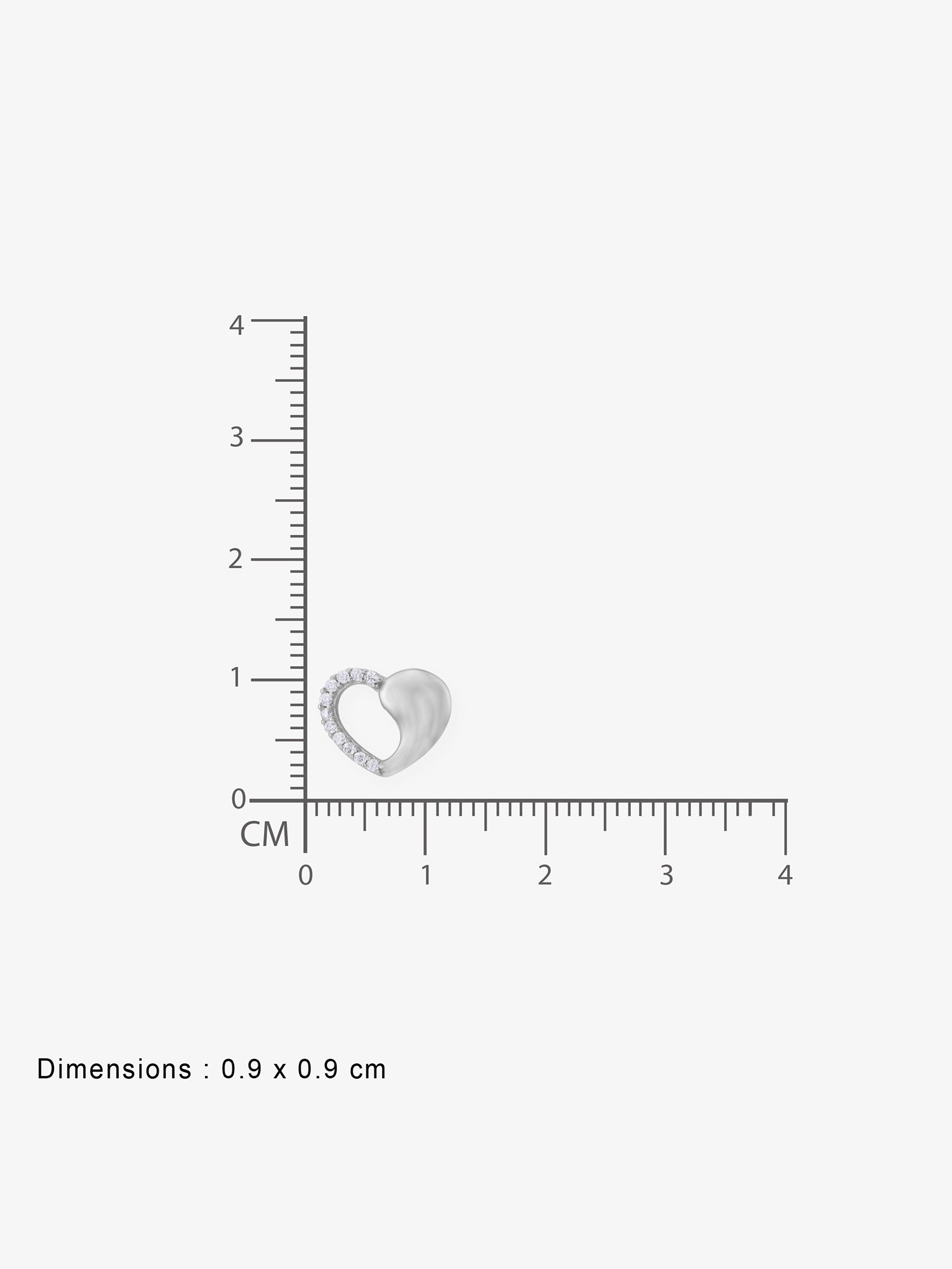 Reverse view of SIJA Eternal Heart Stud showing BIS 925 hallmark certified sterling silver jewellery made in India