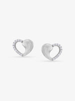 SIJA 925 Silver Eternal Heart Stud elegant sterling silver womens jewellery accessory front view
