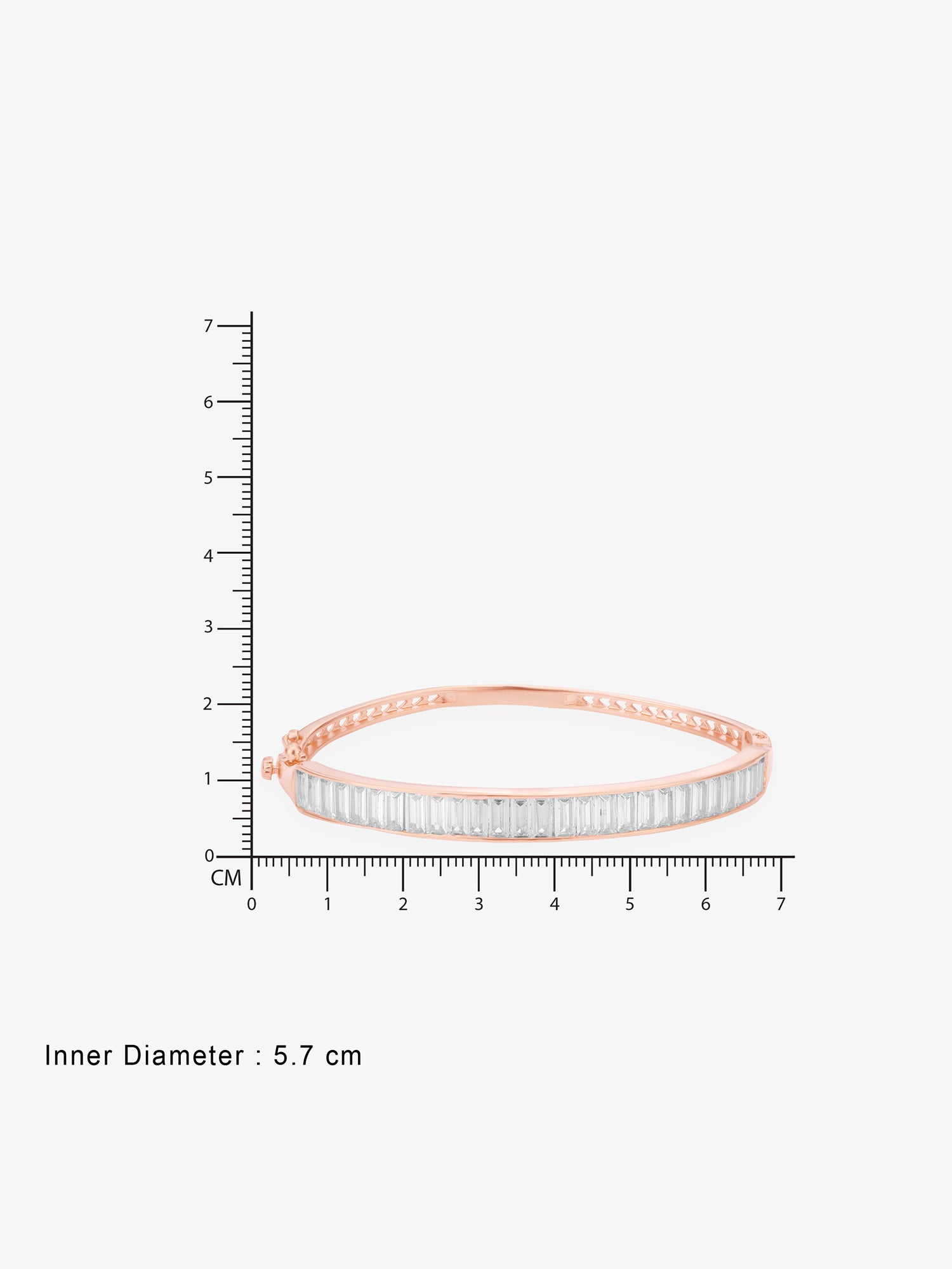 Reverse of SIJA Eternal Sparkle Cuff Bracelet showing BIS 925 hallmark stamp certified sterling silver jewellery authenticity and quality assurance