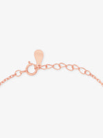 Side profile of SIJA Rose Gold Evil Eye Chain Bracelet sterling silver jewellery elegant accessory durable construction polished edges