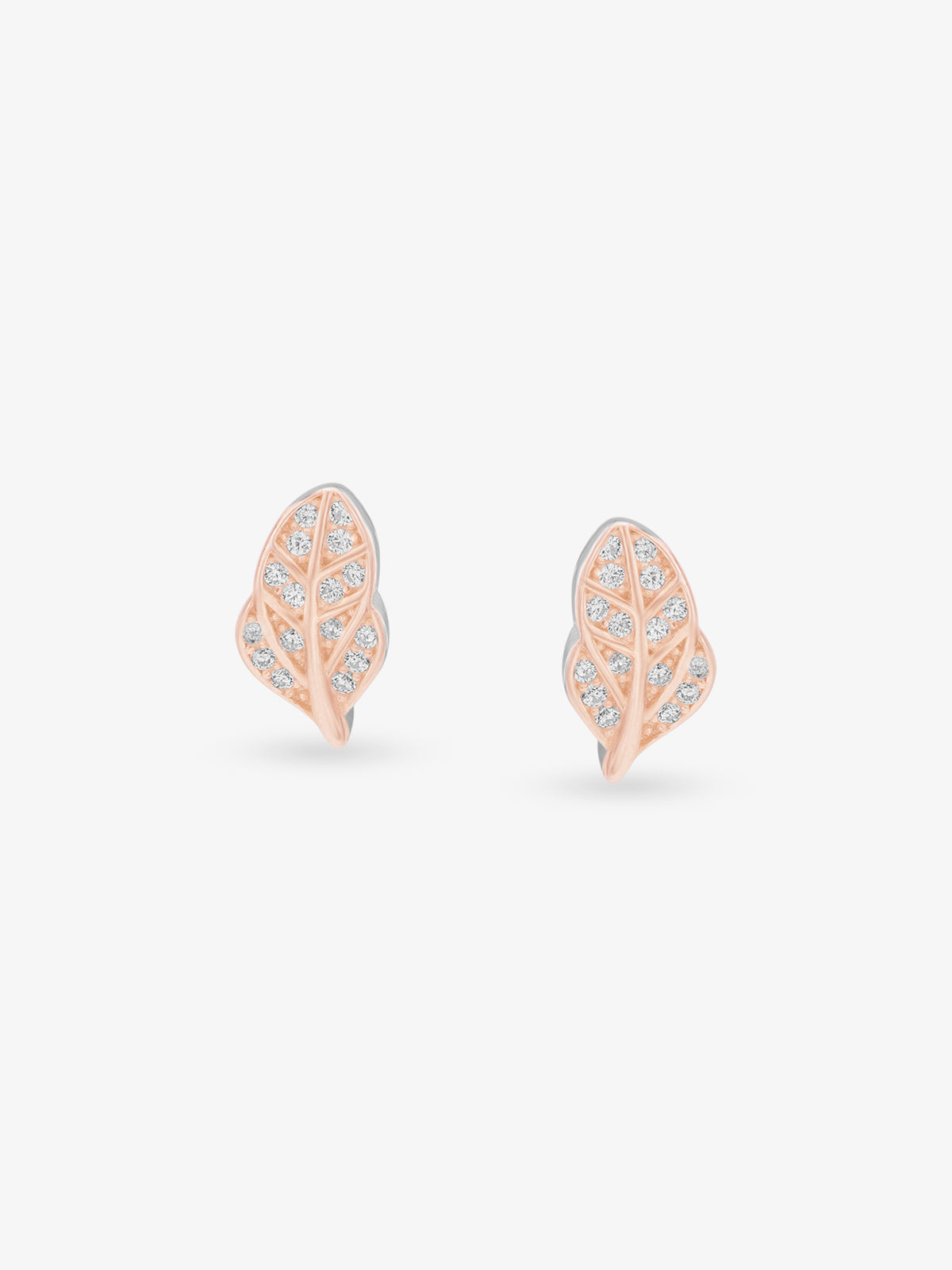 SIJA 925 Silver Fairy Leaves Stud elegant sterling silver jewellery accessory front view